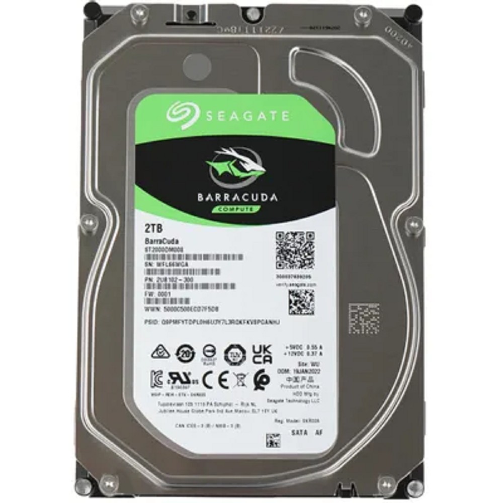 2TB Seagate Barracuda (ST2000DM008) {SATA 6 Гбит/с, 7200 rpm, 256mb buffer}