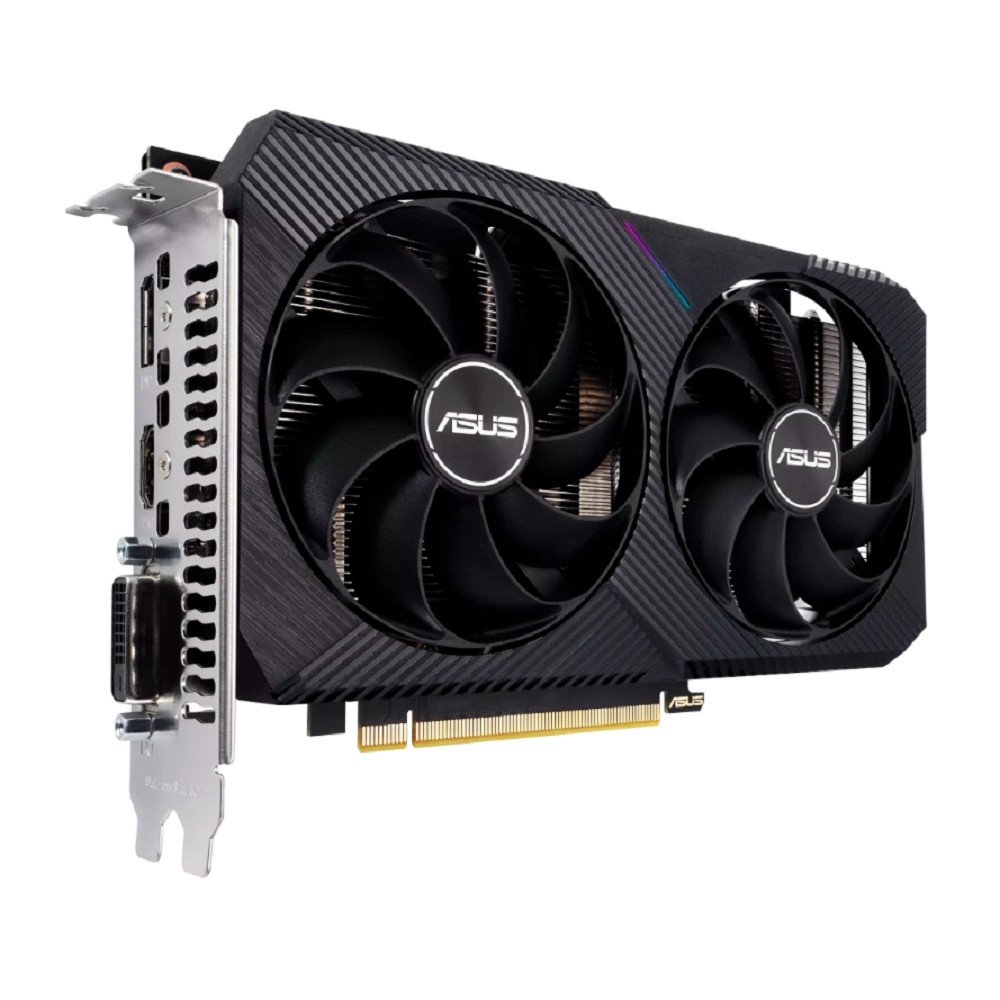 Видеокарта ASUS GeForce RTX3050 Dual V2 OC Edition 8GB GDDR6 128bit DP/DVI/HDMI 2 FAN (DUAL-RTX3050-O8G-V2) RTL