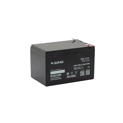 АКБ БАСТИОН RAPAN SB 1212 AGM 12V 12Ач, клеммы F2 нож, гарантия 1 год (9165)