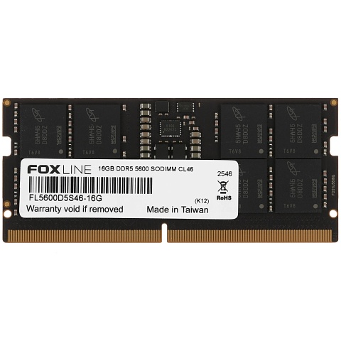 Foxline DDR5 SODIMM 16GB 5600 CL 46 FL5600D5S46-16G